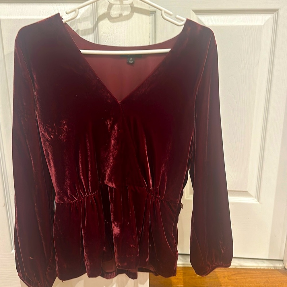 Velour Maroon colored top